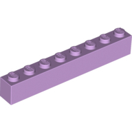Lego kostka (kostička) 1x8, levandulová (6097868)